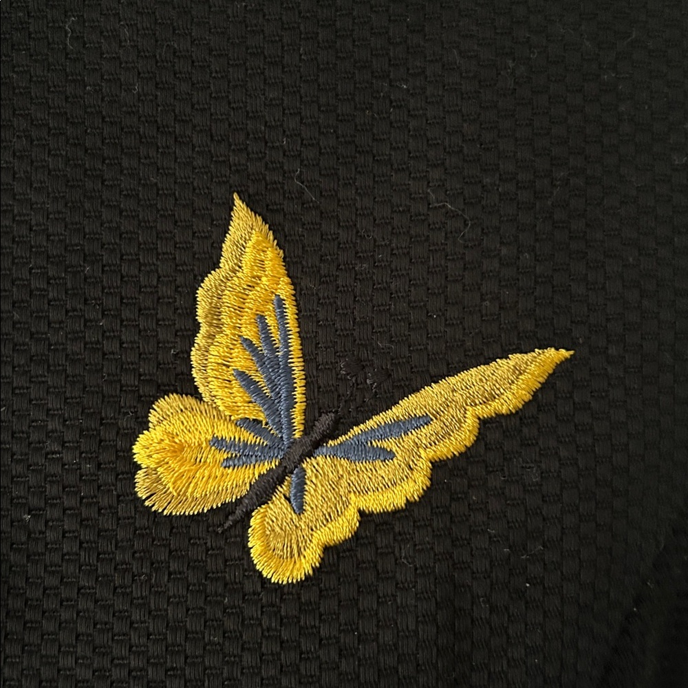 Vintage Jessica Howard Embroidered Butterfly Button Back Top Women's size 6 - Picture 4 of 7
